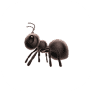 Simple illustration of a black ant with six legs and two antennae, shown on a plain white background—perfect for highlighting coastal termite and pest control needs.