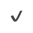 A simple black check mark, symbolizing reliability, is centered on a white background with rounded corners—perfect for representing coastal termite and pest control services.