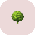 A simple illustration of a green tree with a round top and a short trunk, centered on a light pink background, symbolizing the balance that coastal termite and pest control helps maintain in natural environments.