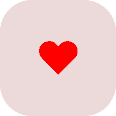 A red heart icon is centered on a light pink rounded square background, symbolizing care and protection—just like coastal termite and pest control safeguards your home.