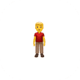 An emoji of a person with short blond hair, wearing a red shirt and brown pants, standing against a plain white background, ready for coastal termite and pest control action.